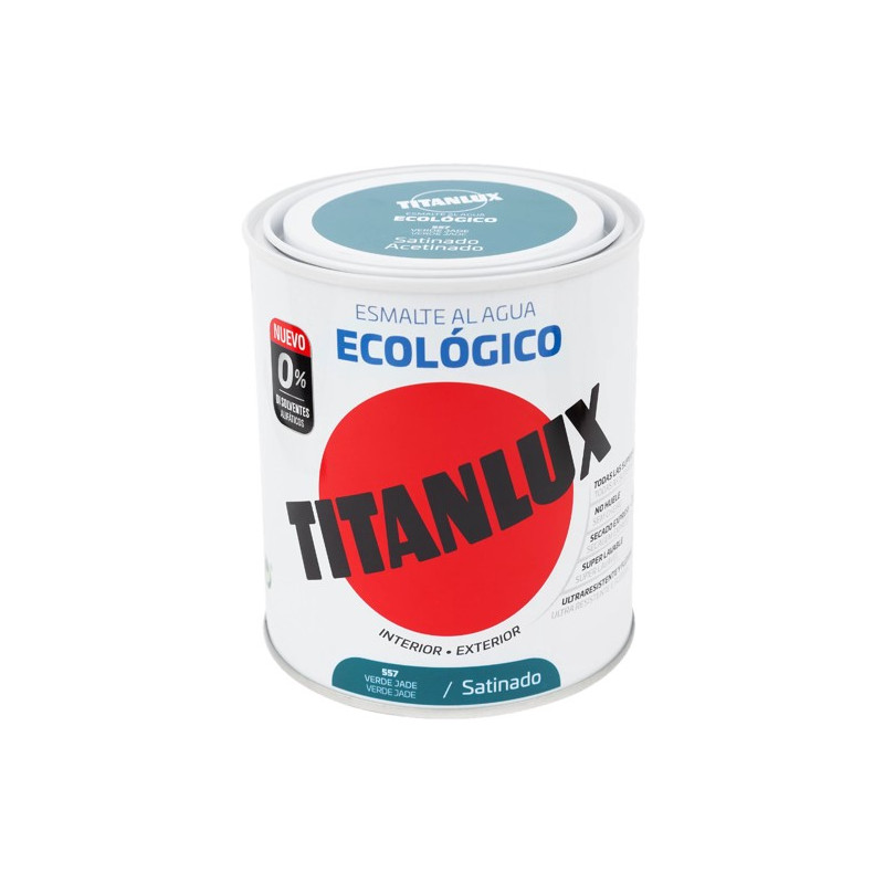 TITANLUX ESMALTE AL AGUA SATINADO VERDE JADE 750ML