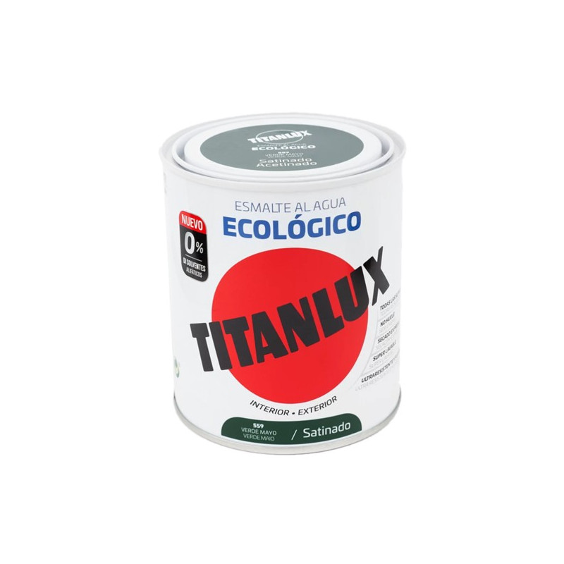 TITANLUX ESMALTE AL AGUA SATINADO VERDE MAYO 250ML