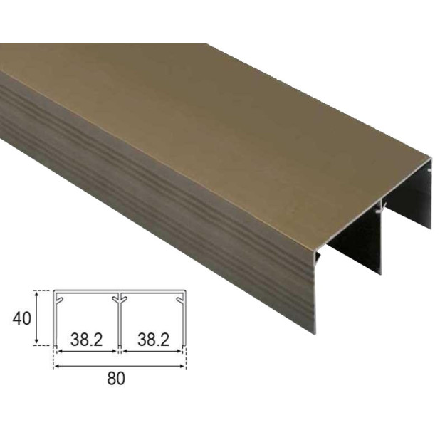 GUIA SUPERIOR 40mm. 3Mts. BLANCO BRILLO