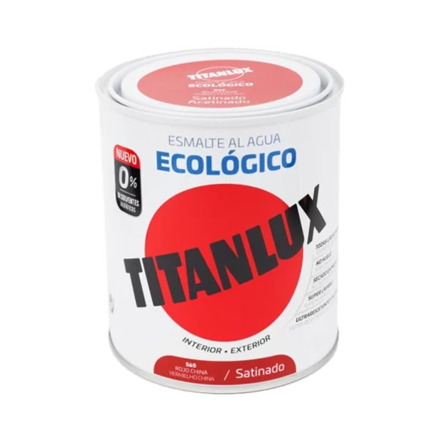 TITANLUX ESMALTE AL AGUA SATINADO ROJO CHINA 250ML