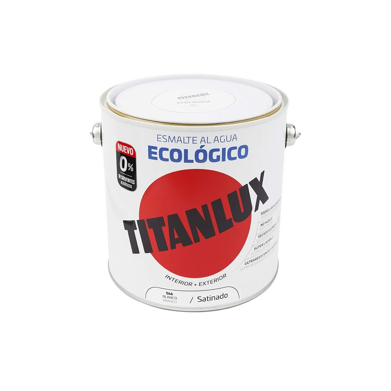 TITANLUX ESMALTE AL AGUA SATINADO BLANCO 2,5LTS