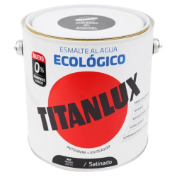 TITANLUX ESMALTE AL AGUA SATINADO NEGRO 2,5LTS