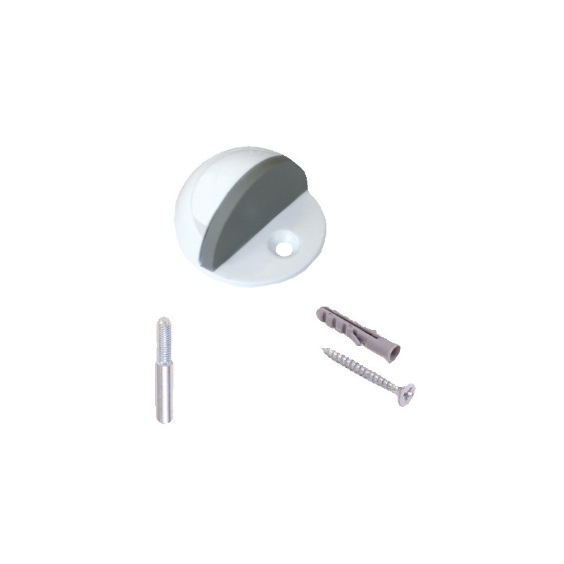 TOPE PUERTA C/PIVOTE Y TORNILLO BLANCO