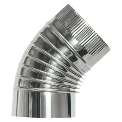 CODO RIZADO INOX 45º D.110