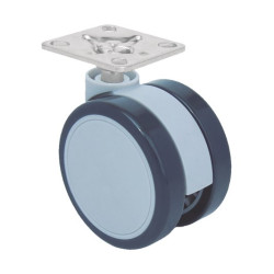 RUEDA BAILEY 65MM PLACA 47x47 SIN FRENO GRIS DESCATALOGADO