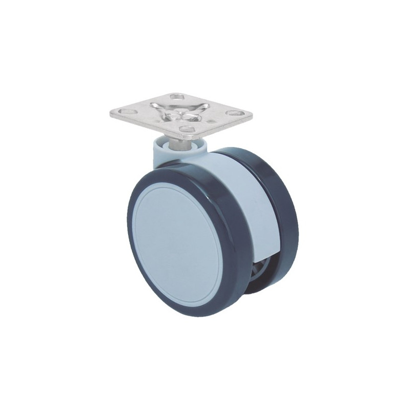 RUEDA BAILEY 65MM PLACA 47x47 SIN FRENO GRIS DESCATALOGADO
