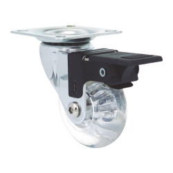 RUEDA EMMA 60MM PLACA 60x60 CON FRENO