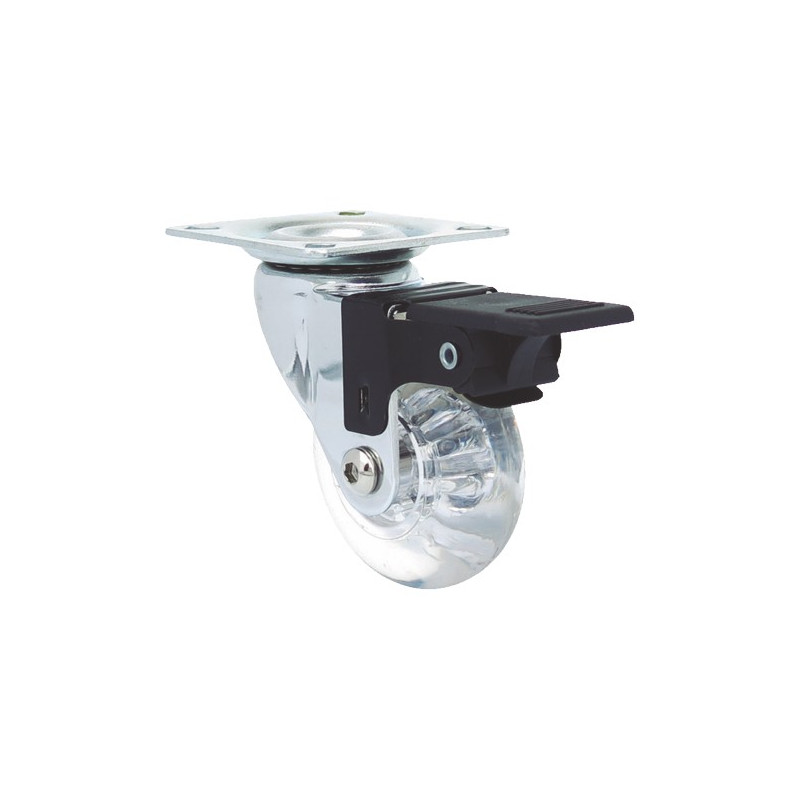 RUEDA EMMA 60MM PLACA 60x60 CON FRENO