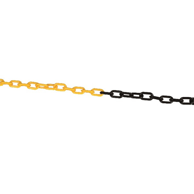 CADENA PLASTICA AMARILLA/NEGRA 6mm