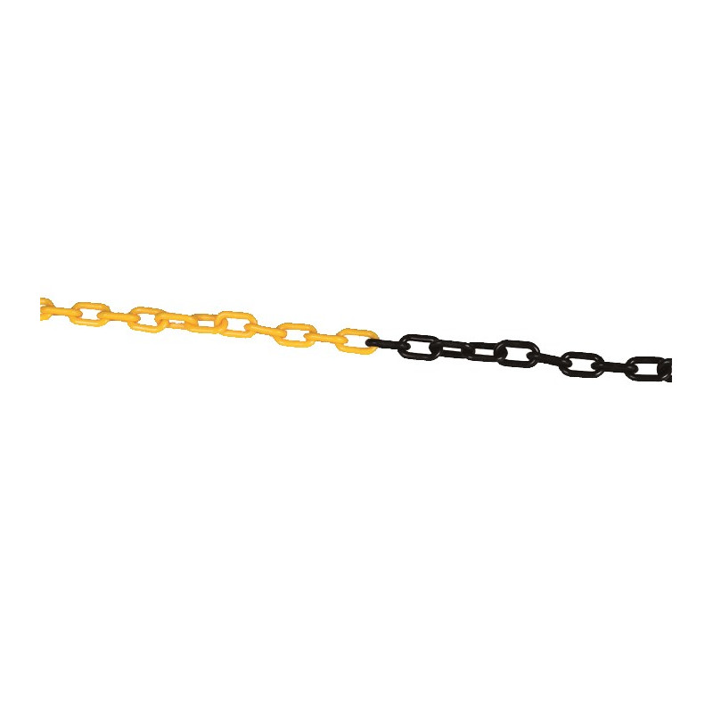 CADENA PLASTICA AMARILLA/NEGRA 8mm