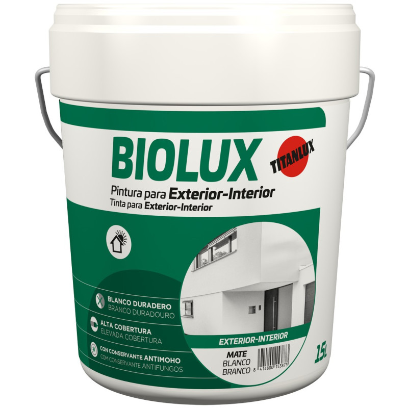 PINTURA TITAN PLASTICA BIOLUX 15L