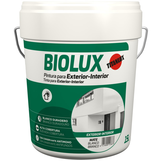 PINTURA TITAN PLASTICA BIOLUX 15L