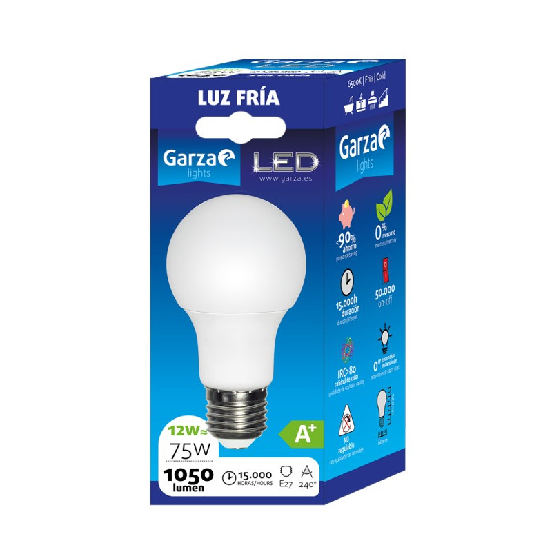 LAMPARA LED STD 12W E27 240º 1050LM 65K
