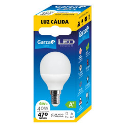 LAMPARA LED ESF. 6W E14 220º 470LM 30K CALIDA