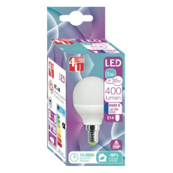 LAMPARA LED ESF. 6W E14 220º 470LM 65K FRIA