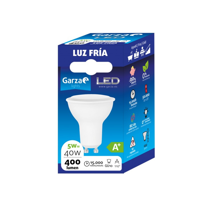 LAMPARA LED GU10 5W 110º 400LM 50K