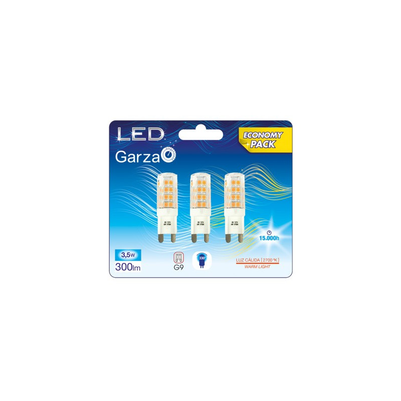LAMPARA LED G9 3,5W 330º 300LM 27K BL3
