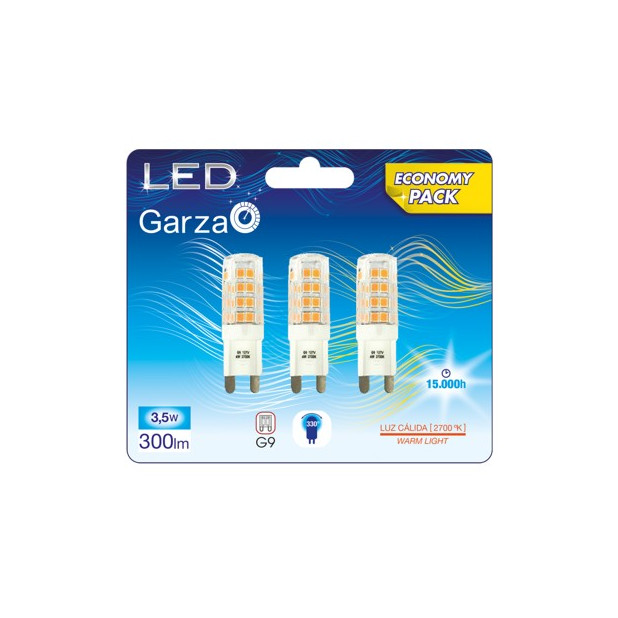 LAMPARA LED G9 3,5W 330º 300LM 27K BL3
