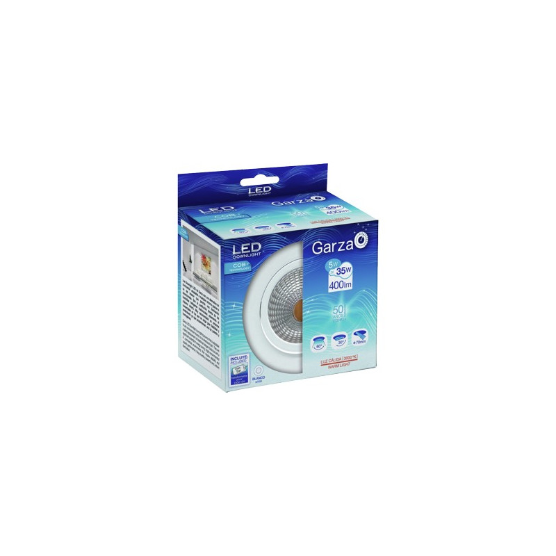 LAMPARA LED EMP.COB 5W 60º 400LM 30K BL