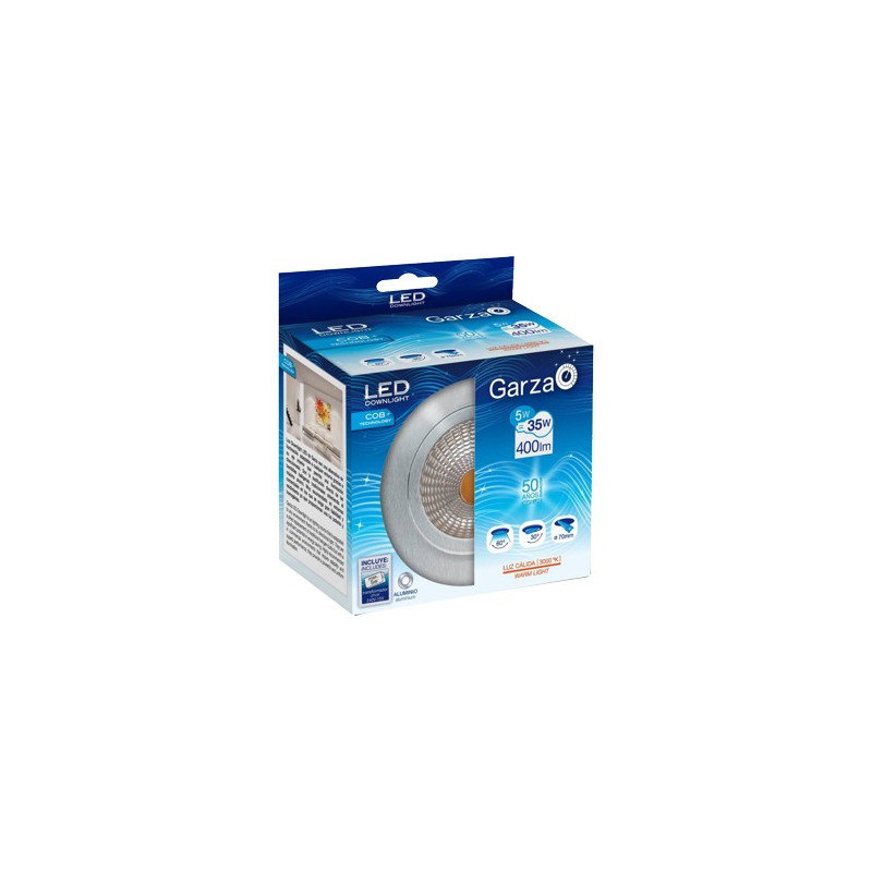 LAMPARA LED COB 5W 60º 400LM 30K AL DESCAT.