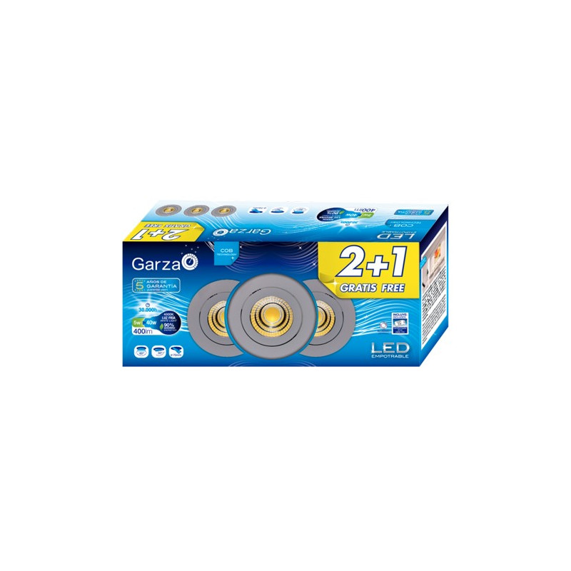 LAMPARA LED EMP. COB 5W 60º 400LM 40K AL (2+1) DESCATALOGADO
