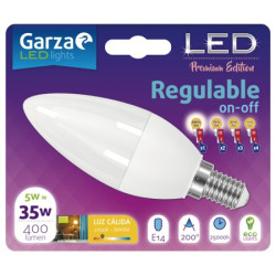 LAMPARA LED VELA ON/OFF 5W E14 400LM 3000K