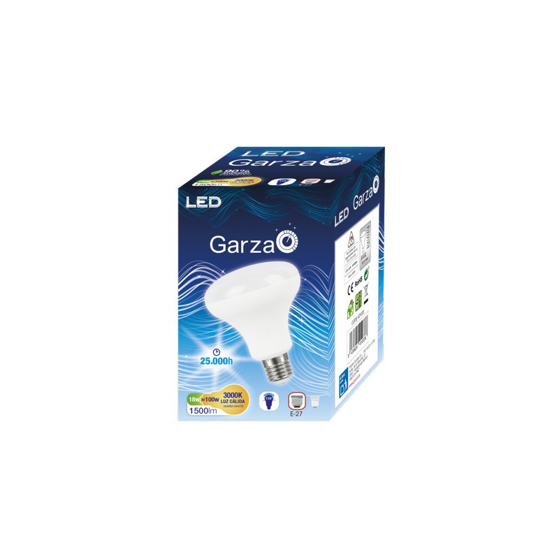 LAMPARA LED R90 18W E27 110º 1500LM 3000K