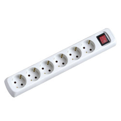 BASE 6 TOMAS SIN CABLE C/INT. BLANCO