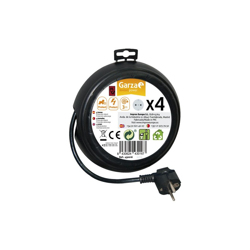 ENRROLLACABLES DOMESTICO 3G 1mm.X3Mts.