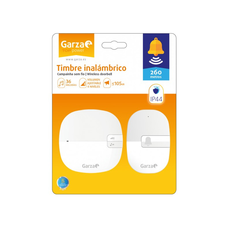 TIMBRE INALAMBRICO OVAL.BLANCO IM08