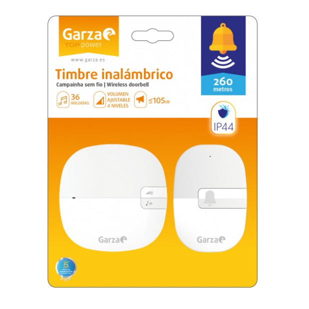 TIMBRE INALAMBRICO OVAL.BLANCO IM08