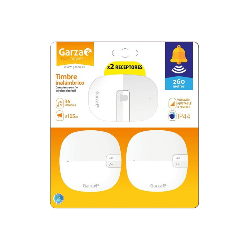 TIMBRE INALAMBRICO OVAL. BLANCO IM08x2RECPT