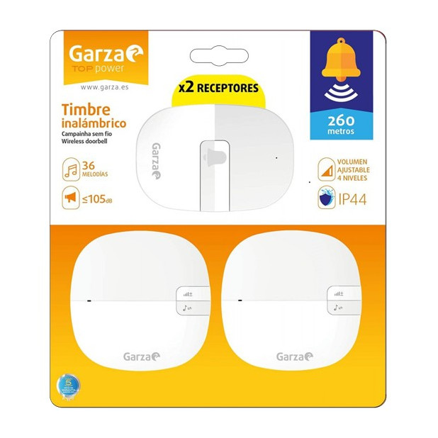 TIMBRE INALAMBRICO OVAL. BLANCO IM08x2RECPT