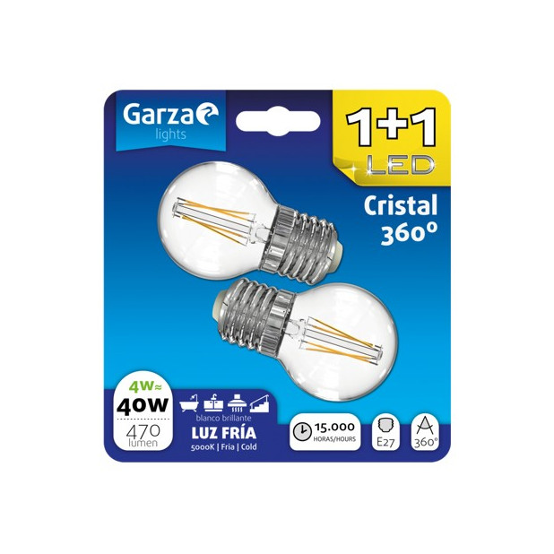 LAMPARA LED CLEAR 4W E27 470LM 5000K BL (1+1)