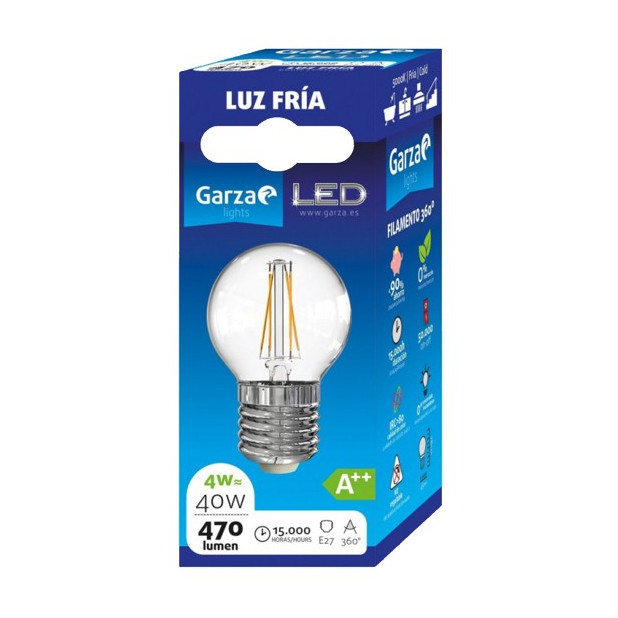 LAMPARA LED ESF CLEAR  4W E14 470LM 2700K