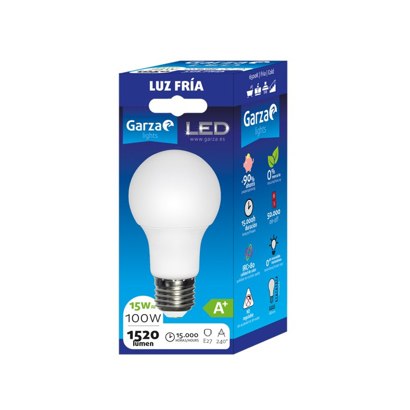 LAMPARA LED STD 15W E27 240º 1520ML 65K