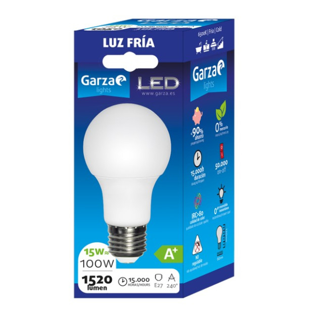 LAMPARA LED STD 15W E27 240º 1520ML 65K