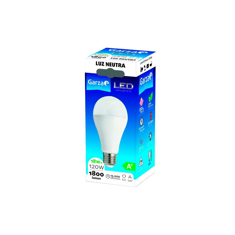 LAMPARA LED STD 18W E27 240º 1800ML 40K