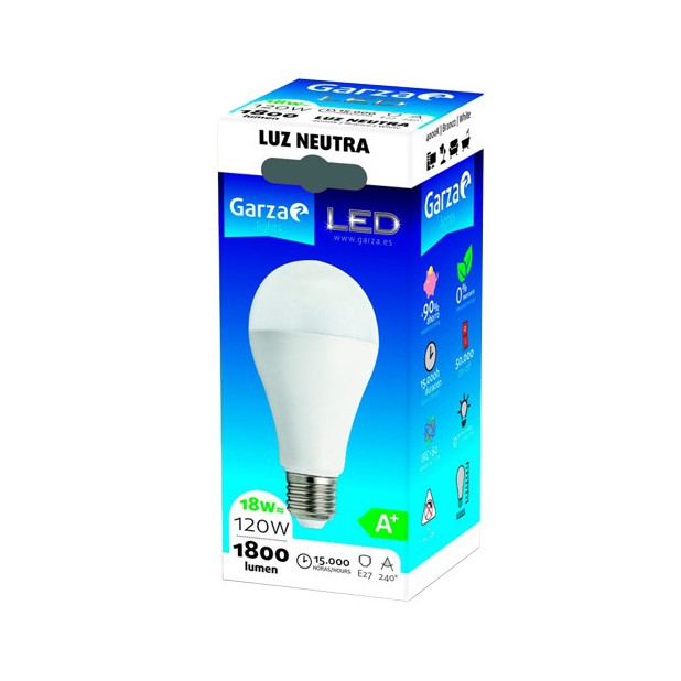 LAMPARA LED STD 18W E27 240º 1800ML 40K