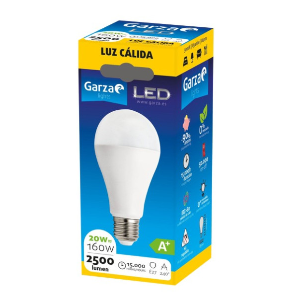 LAMPARA LED STD 20W E27 240º 2500ML 30K