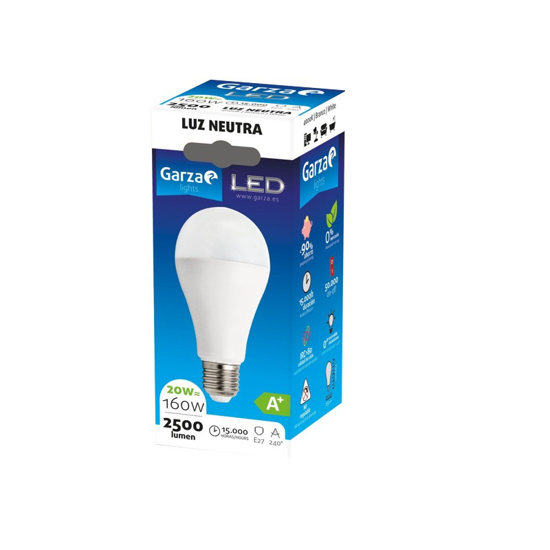 LAMPARA LED STD 20W E27 240º 2500ML 40K