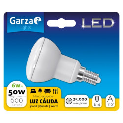 LAMPARA LED REFL.R50 6W E14 110º 430LM 30K