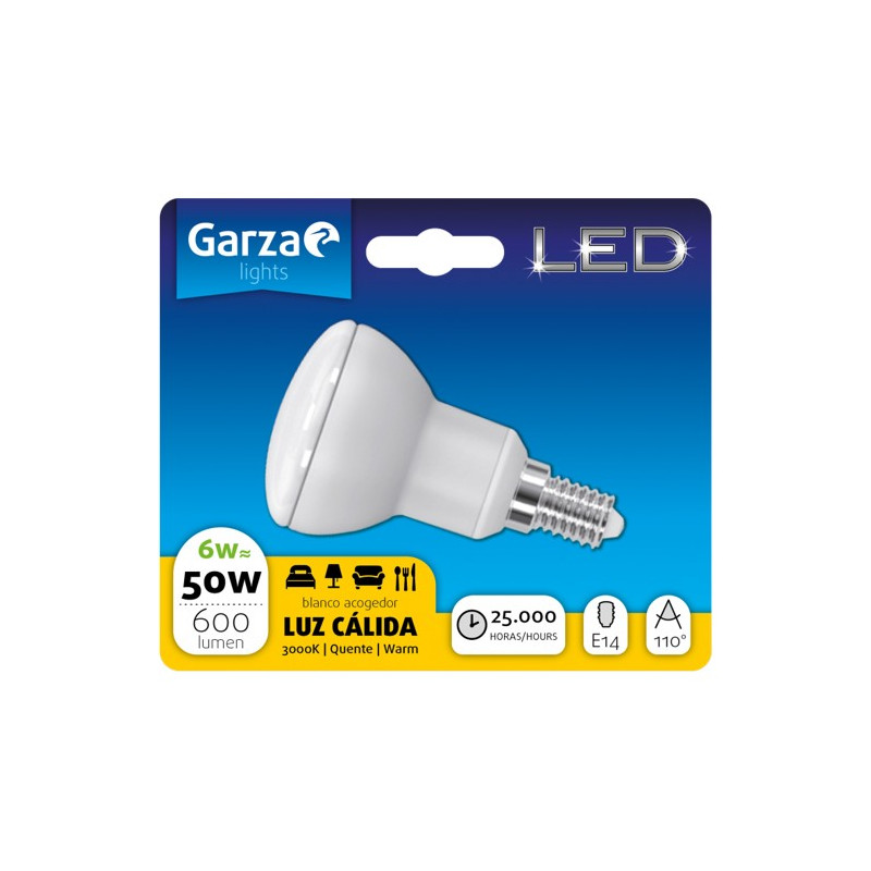 LAMPARA LED REFL.R50 6W E14 110º 430LM 30K