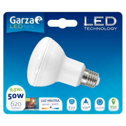 LAMPARA LED R63 9.5W E27 110º 620LM 40K