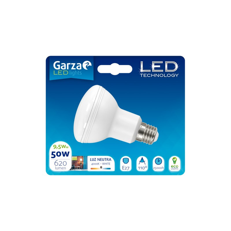 LAMPARA LED R63 9.5W E27 110º 620LM 40K