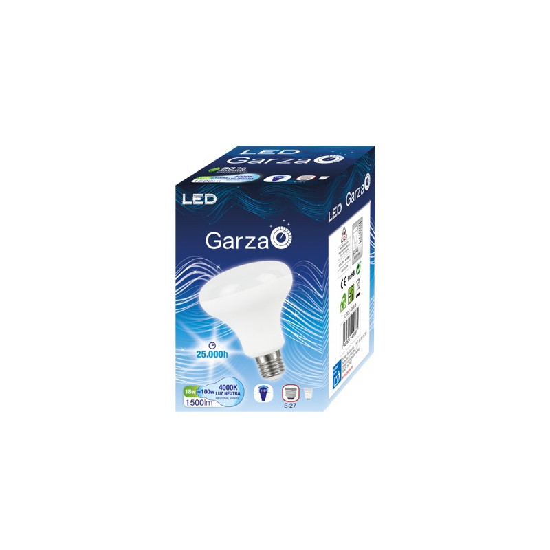 LAMPARA LED R90 18W E27 110º 1500LM 40K