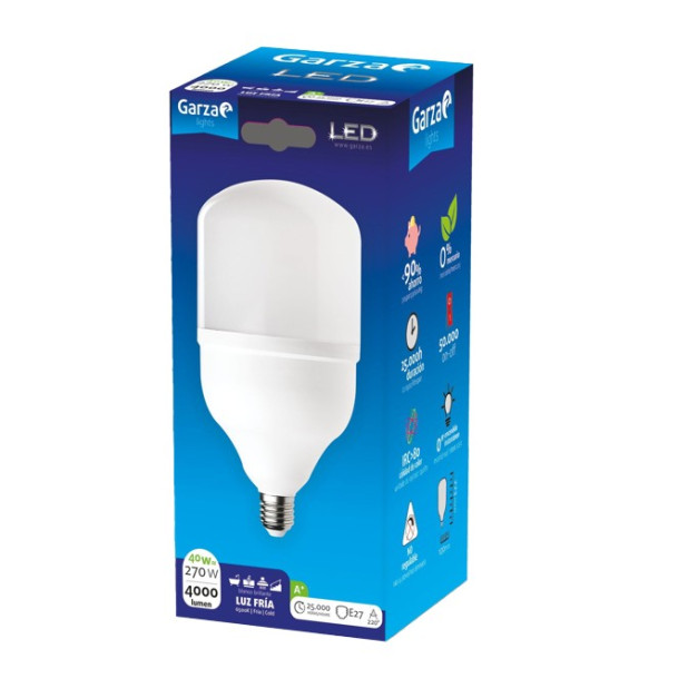 LAMPARA LED T120 40W E27 110º 4300LM 65K