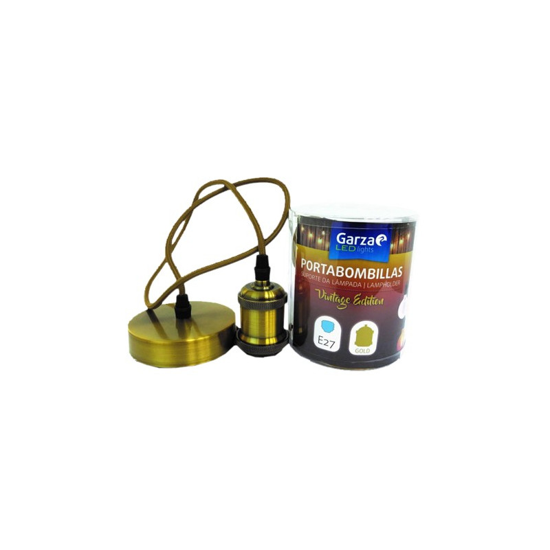 PORTABOMBILLA E27 1M GOLD