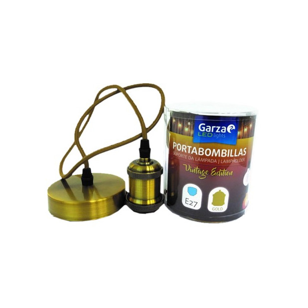 PORTABOMBILLA E27 1M GOLD