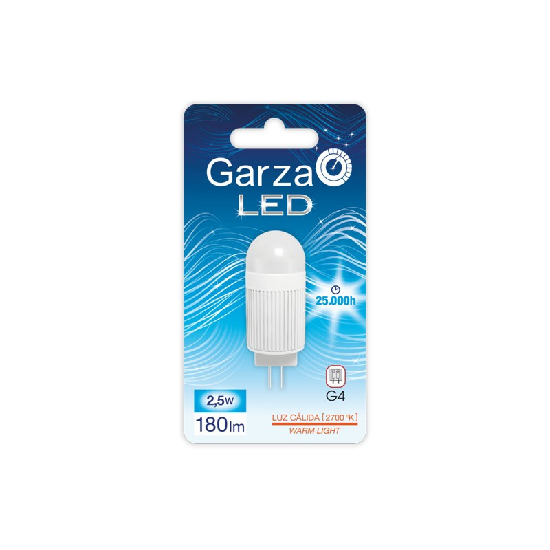 LAMPARA LED G4 2,5W 160º 180LM 27K 12V